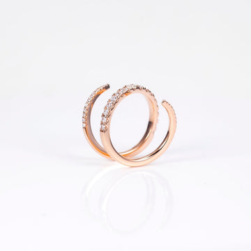 Open Diamond Wrap Ring